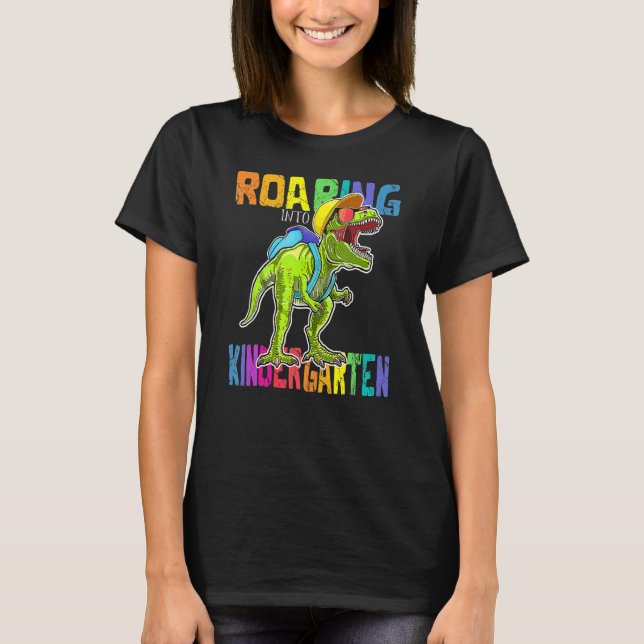 Roaring Kindergarten Dinosaur Rex Back To School B T-Shirt (Front)