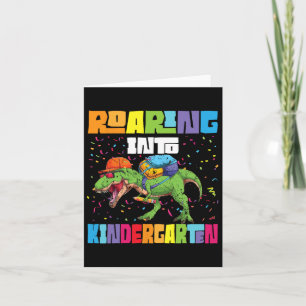 Roaring Kindergarten Dinosaur T Rex Ck To School B Card