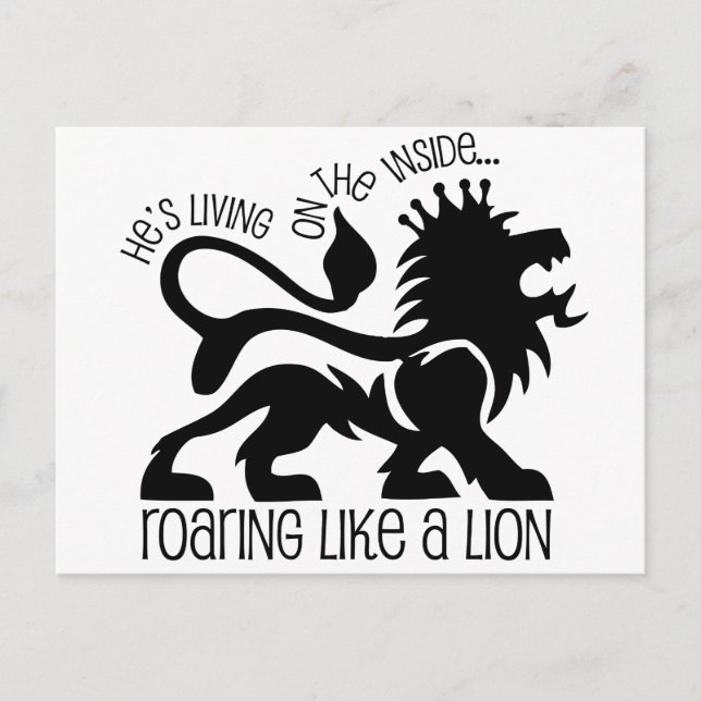 Roaring Like A Lion Postcard (Front)
