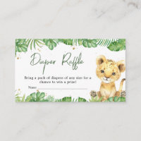 Roaring Lion Baby Shower Diaper Raffle