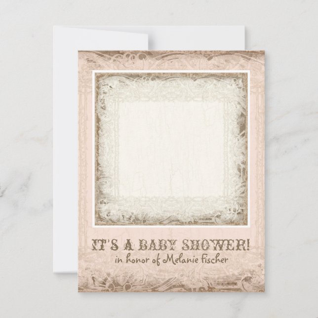 Roaring Lion Brass Ring, Circus Carousel Vintage Invitation (Front)