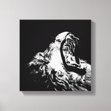 Roaring Lion Canvas Wall Art