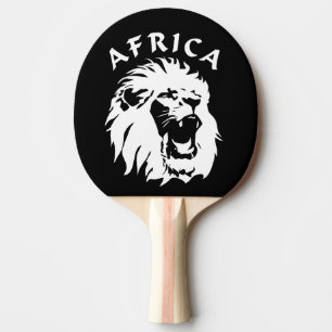 Roaring Lion Face Africa Ping Pong Paddle