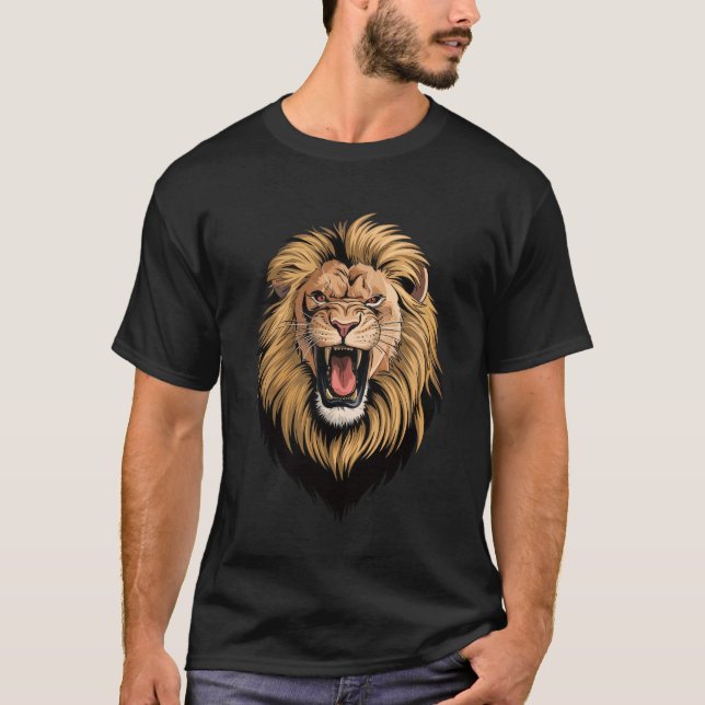 Roaring lion face T-Shirt (Front)