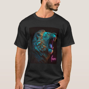 Roaring Lion King Wildlife Jungle Safari Graphic T-Shirt