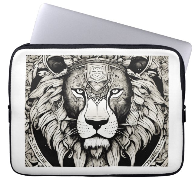 🦁 "Roaring Lion Laptop Bag – Bold Style with Smar (Front)