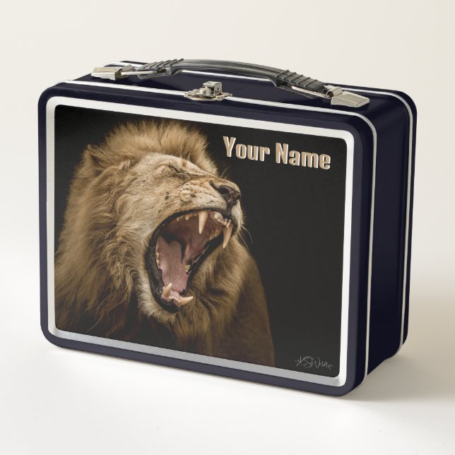 Roaring Lion Lunch Box – Bold Custom Gift (Front)