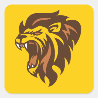 Roaring Lion of Courage Square Sticker