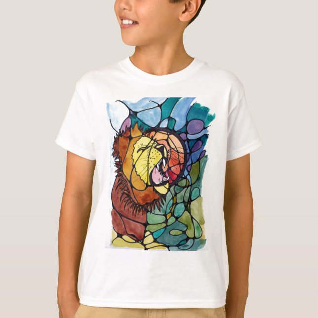 Roaring Lion on Boy's T-shirt (Front)