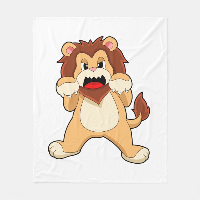 Roaring Lion.PNG Fleece Blanket (Front)