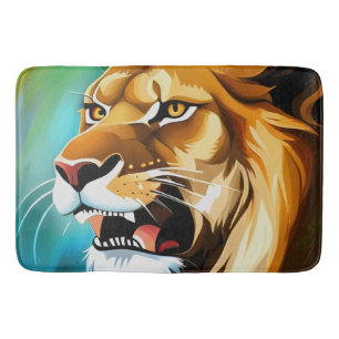 Roaring Lion Side Posed Portrait-57566 Bath Mat