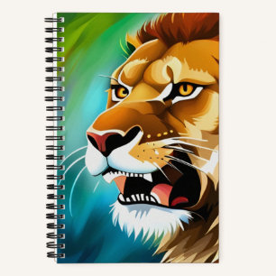 Roaring Lion Side Posed Portrait-57566 Notebook