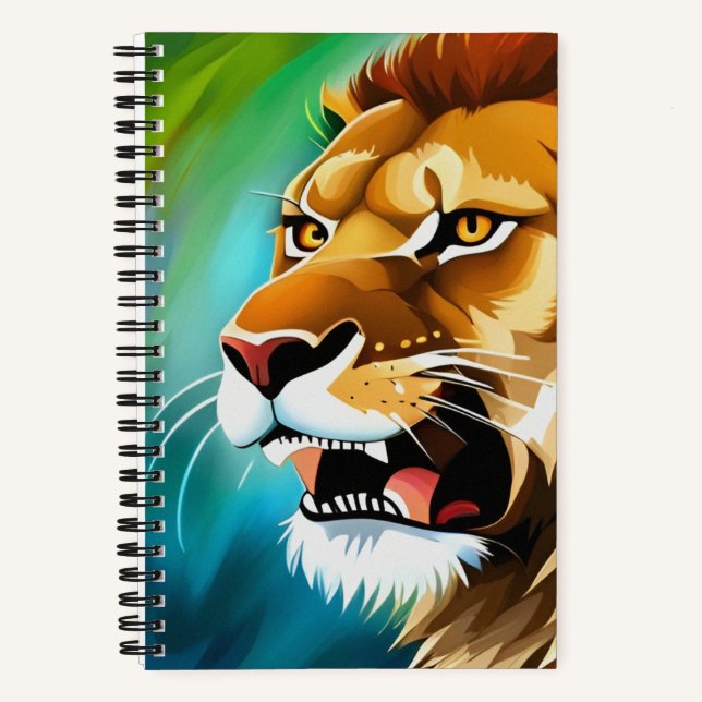 Roaring Lion Side Posed Portrait-57566 Notebook (Front)