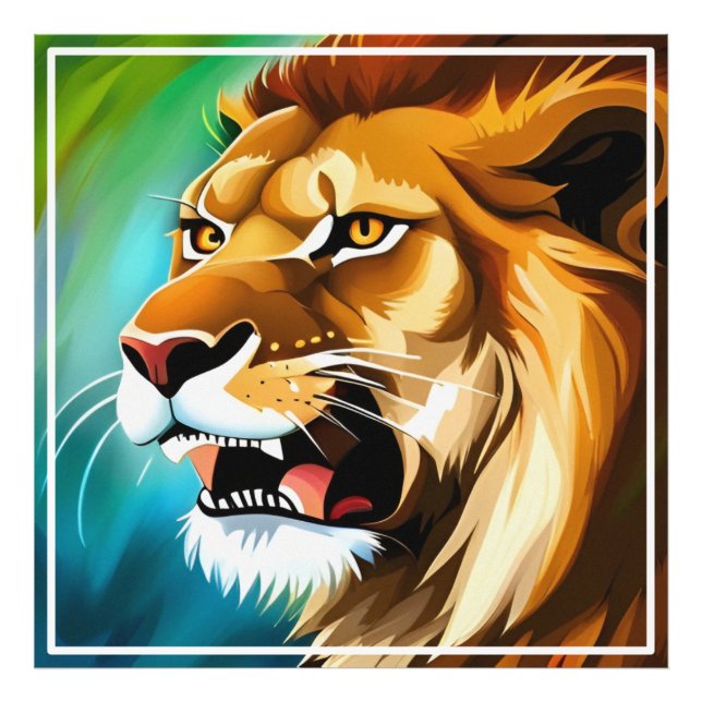 Roaring Lion Side Posed Portrait-57566 Photo Print (Front)