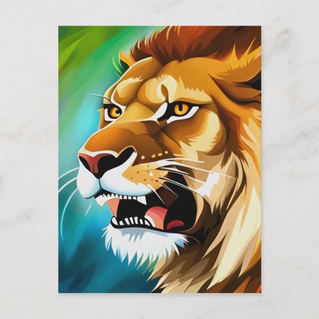 Roaring Lion Side Posed Portrait-57566 Postcard (Front)