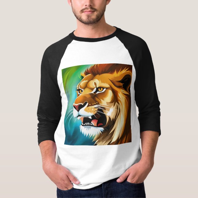 Roaring Lion Side Posed Portrait-57566 T-Shirt (Front)