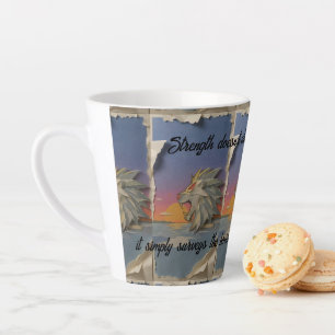 Roaring Lion Sunrise Papercut Latte Mug