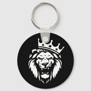 Roaring lion with crown key ring
