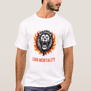 Roaring Majesty: Fierce Lion Scream Graphic Outfit T-Shirt