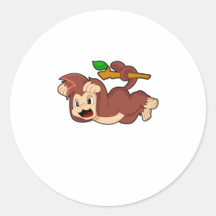 Roaring Monkey Classic Round Sticker
