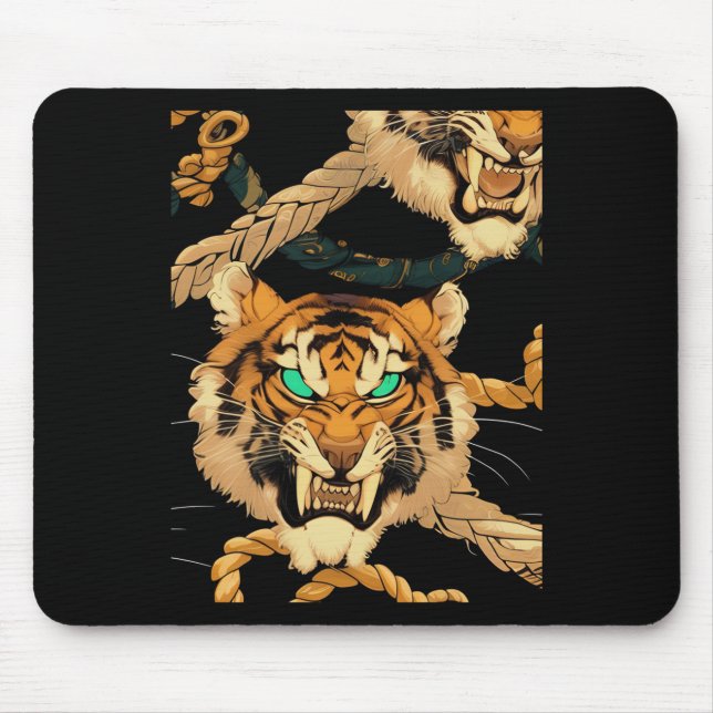 Roaring Of Tiger Sticker  Mouse Pad (Front)
