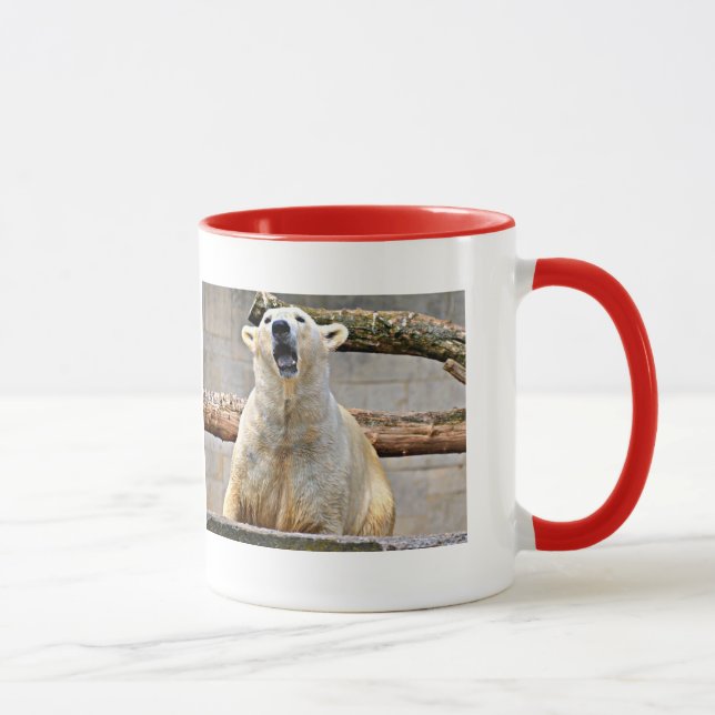 Roaring Polar Bear Morning Mug (Right)
