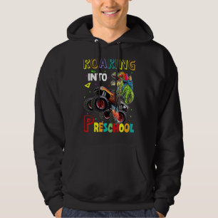 Roaring Preschool Dinosaur Monster Truck Back To S Hoodie