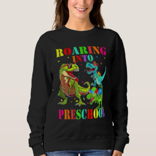 Roaring Preschool Dinosaur Rex Back To School Kids Sweatshirt