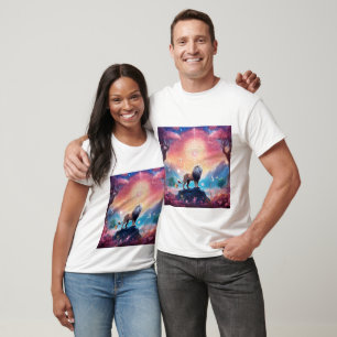 Roaring Protection: Geometric Lion Logo T-Shirt Co