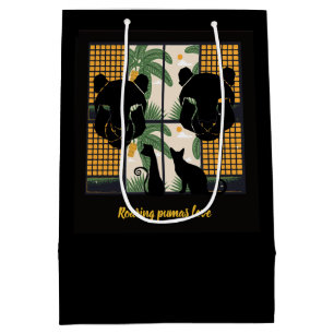 Roaring Pumas Hearts Medium Gift Bag
