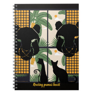 Roaring Pumas Hearts Notebook