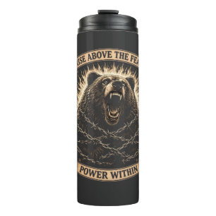 Roaring Resolve — Rise Above the Fear Thermal Tumbler