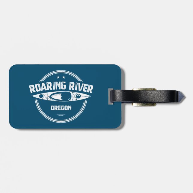 Roaring River Oregon Kayak Luggage Tag (Back Horizontal)