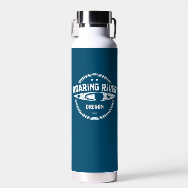 Roaring River Oregon Kayak Water Bottle (Front)