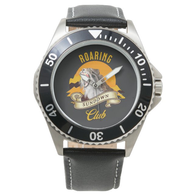 Roaring Sundown Club Sabertooth Tiger Watch (Front)