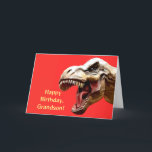 ROARING T-REX GRANDSON BIRTHDAY CARD<br><div class="desc">Here's a birthday card for that grandson who loves dinosaurs.</div>