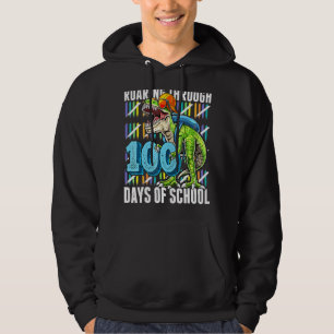 Roaring Through 100 Days Of School T Rex Dinosaur Hoodie
