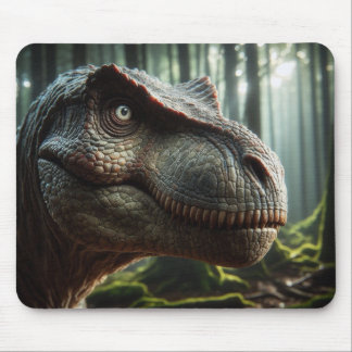 Roaring Through Time: T-Rex in the Forest Mouse Pad