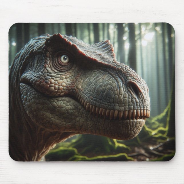 Roaring Through Time: T-Rex in the Forest Mouse Pad (Front)