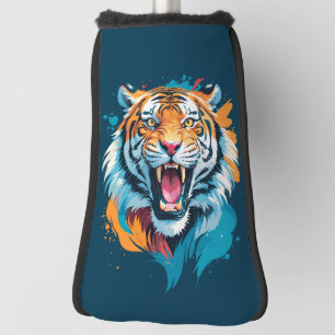 Roaring Tiger Face Golf Head Cover