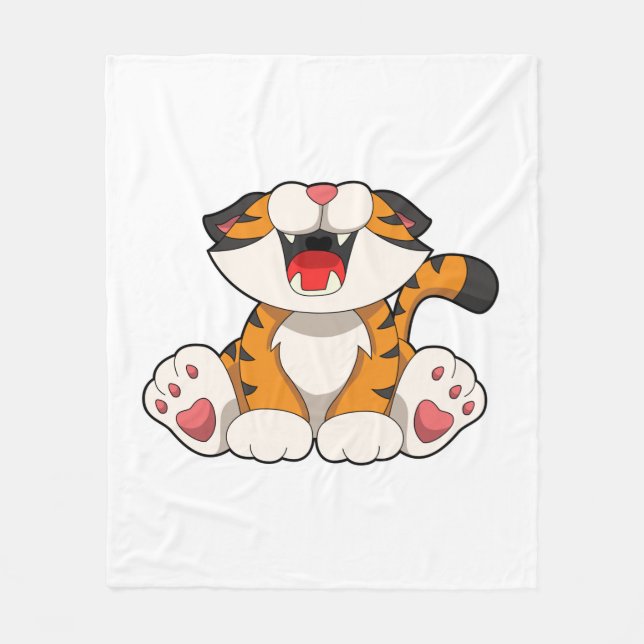 Roaring tiger fleece blanket (Front)