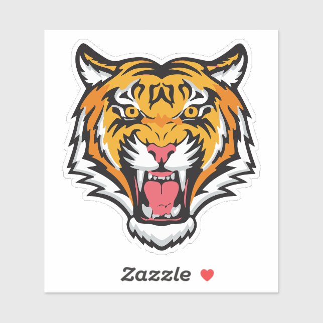 Roaring Tiger Head-25818 (Sheet)