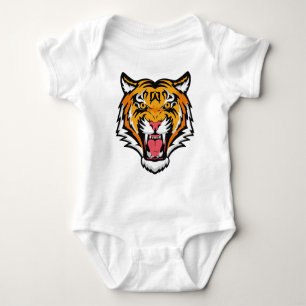 Roaring Tiger Head-25818 Baby Bodysuit