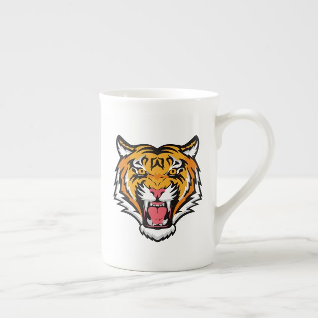 Roaring Tiger Head-25818 Bone China Mug (Right)
