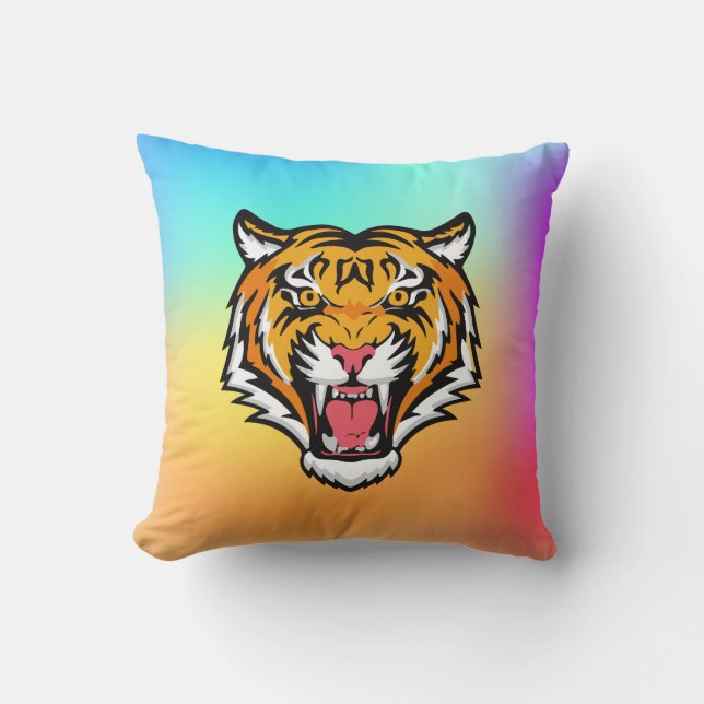 Roaring Tiger Head-25818 Cushion (Front)