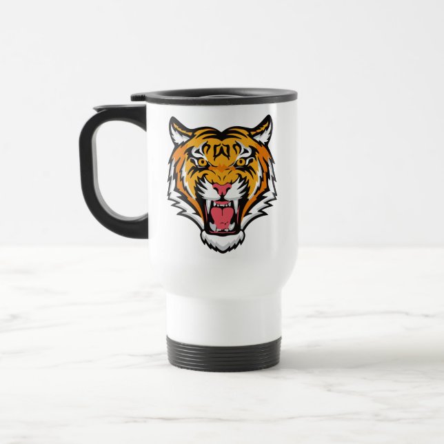 Roaring Tiger Head-25818 Travel Mug (Left)