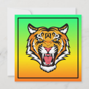 Roaring Tiger Head-25818 Travel Mug Holiday Card