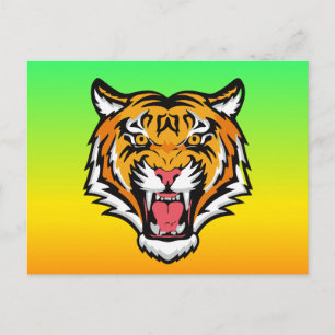 Roaring Tiger Head-25818 Travel Mug Holiday Postcard
