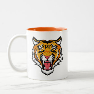 Roaring Tiger Head-25818 Two-Tone Coffee Mug