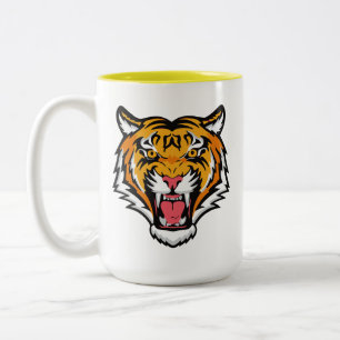 Roaring Tiger Head-25818 Two-Tone Coffee Mug
